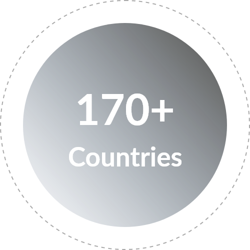170+ Countries