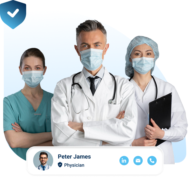 Healthcare email list database with verified doctor and nurse contacts for medical marketing campaigns.